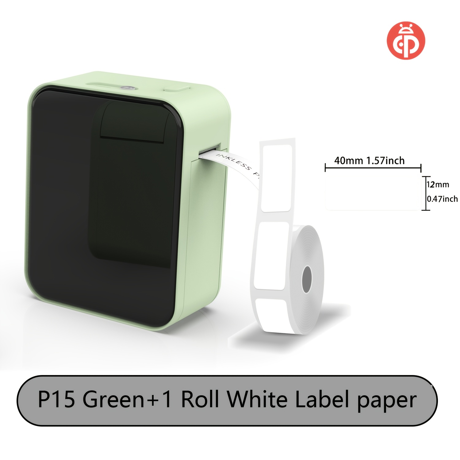 Marklife P15 Portable Thermal Label Printer Compatible For Ios/ Smartphones, Wireless Printer Suitable For Labels, Barcodes, Receipts, Stickers, Mobile Device For -the- Printing