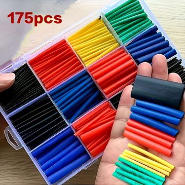 175pz Guaine Termorestringenti/Cavi di Connessione Elettrica/Manicotti di Protezione Isolanti per Elettrodomestici per Uso Domestico ed Esterno/Rapporto di Restringimento 2:1/Materiale Poliolefina Durevole/Misure Multiple/per Connessioni Elettriche/Ottima Idea Regalo per il Giorno del Ringraziamento