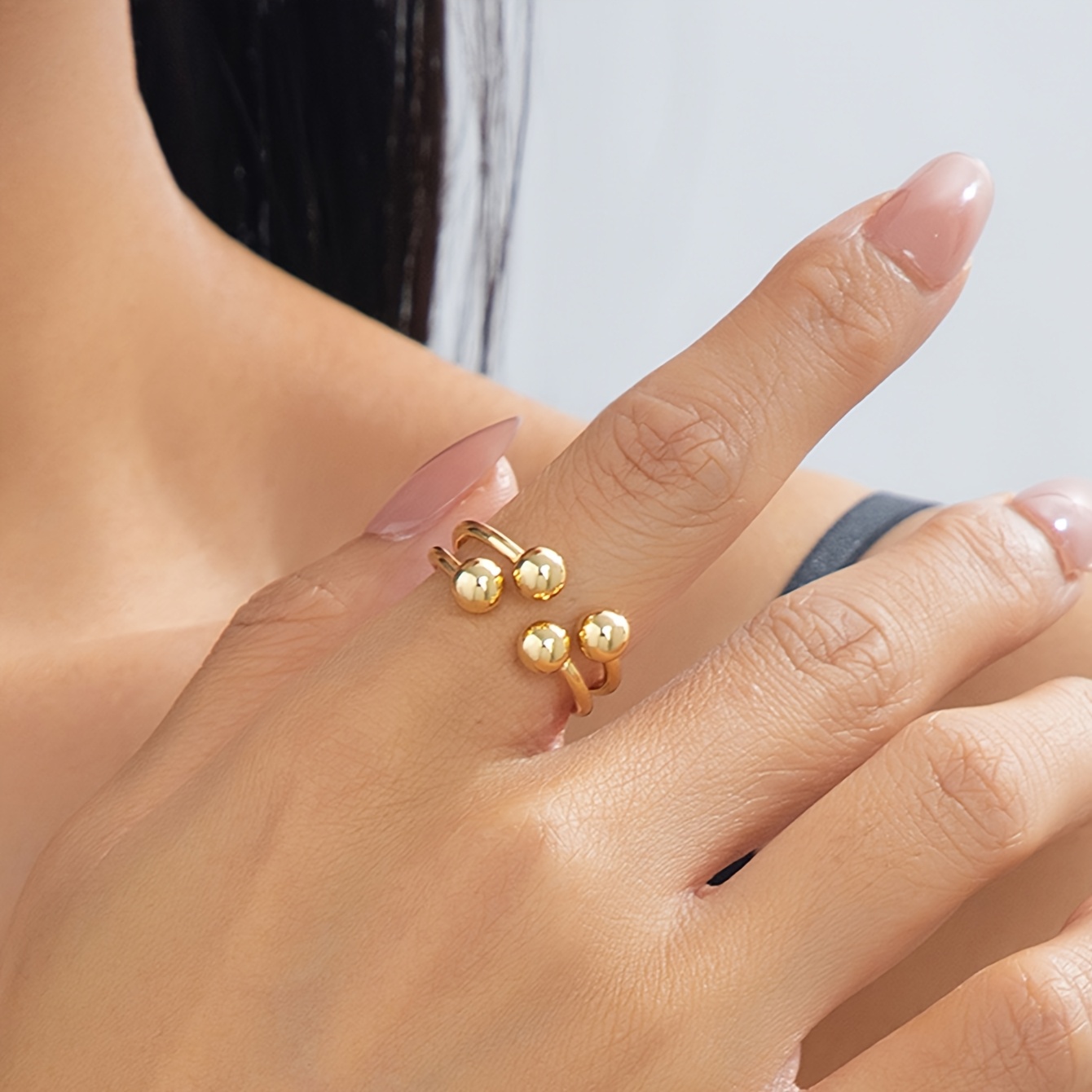 Women's Punk Style Round Cross-Open Ring
