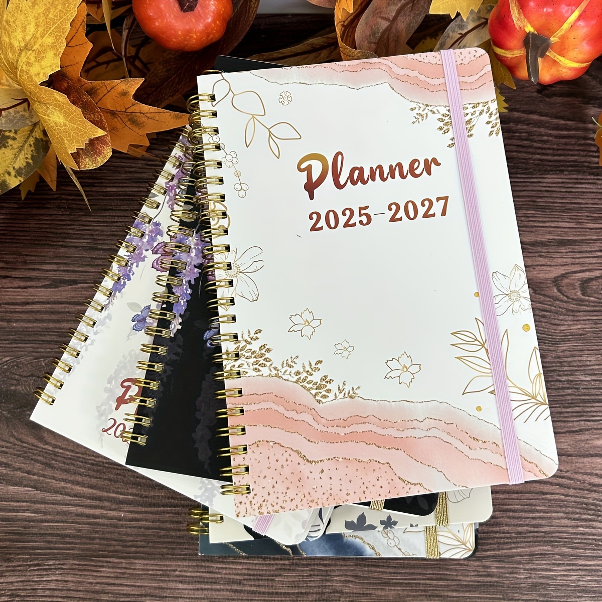 

3-year Monthly Planner 2025-2027, Twin-wire Binding, Closure, Jan 2025 - Dec 2027, Calendar/planner With Multiple Designs