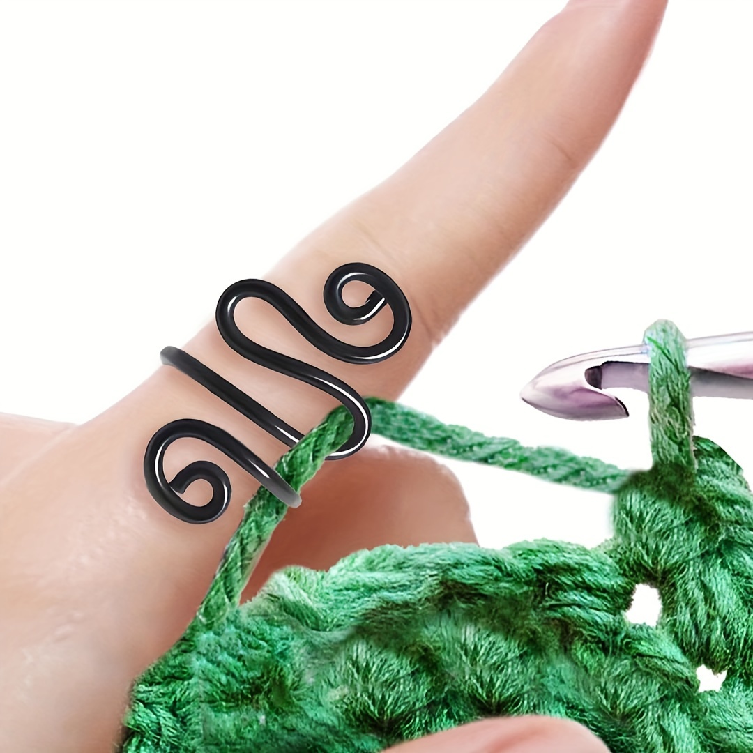 

15 Pcs Handmade Crochet Tension Ring For Finger, Left Handed, Right Handed Zig Zag Ring, Yarn Tension Ring For Crochet, For Crocheters, Christmas, Knitters