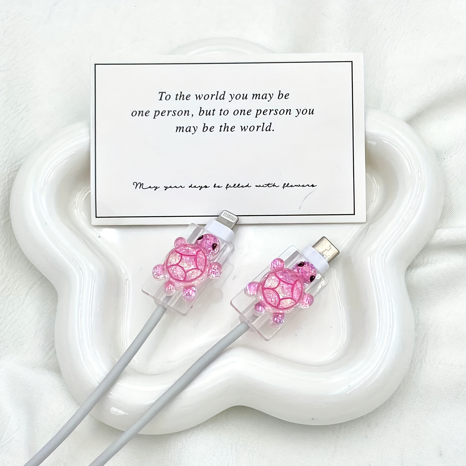 Flashing Data Cable Protection Cover For Charging Head Biter Cute Cartoon