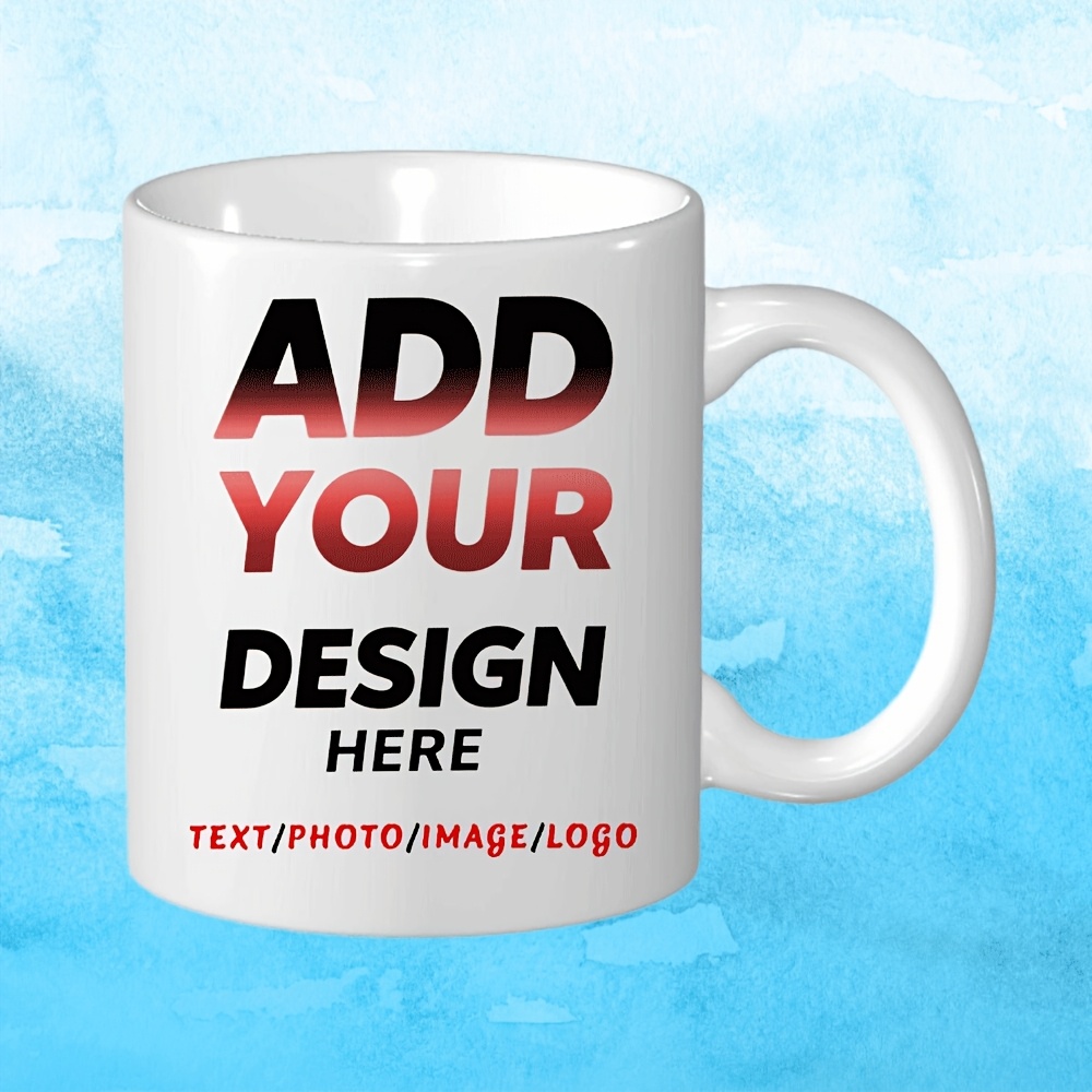 TEMU 1pc Custom Photo Mug With Logo, Personalized Coffee Cup, Add Your Picture , Theme, Customized Tea Cup For Him, Her, Or Couples, Valentine's Day