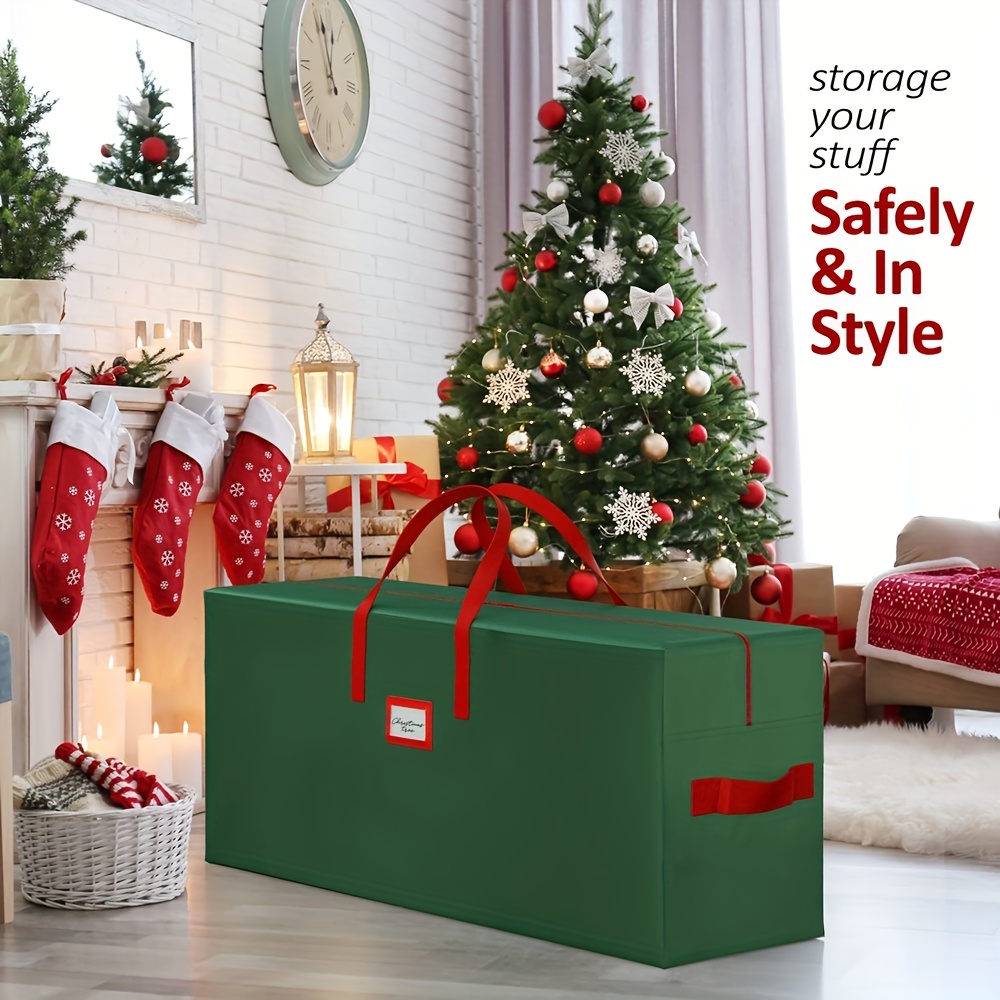 

Christmas Tree Storage Bag -7.5 Foot Heavy Duty, Wide Opening, Reinforced Handle, - A Large Storage Container For Trees And Decorations