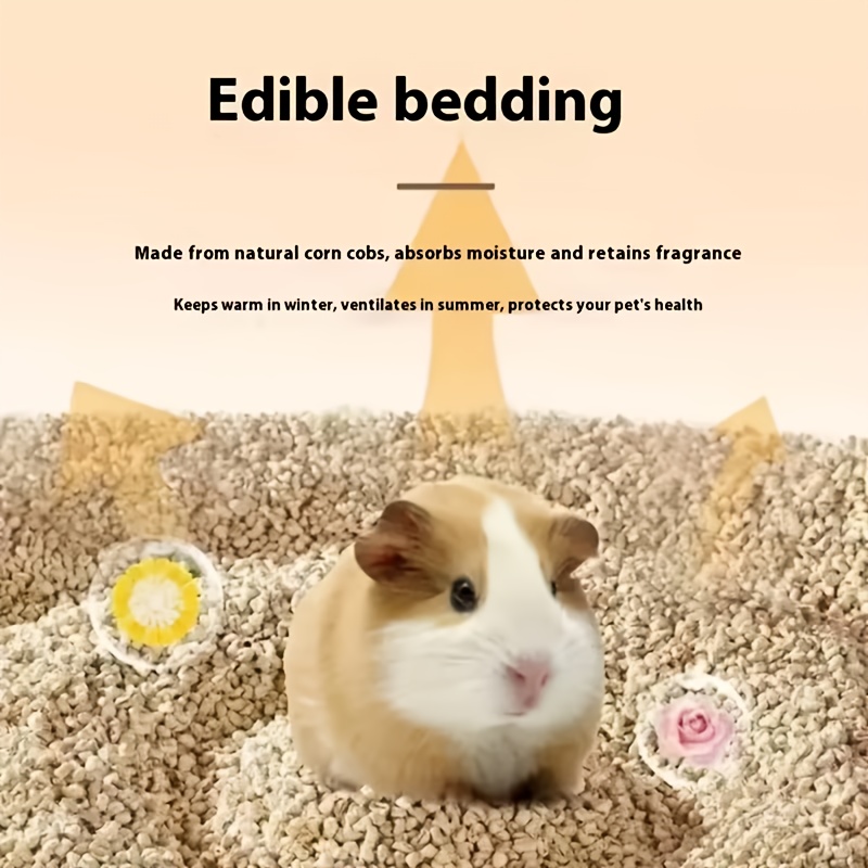 Natural Corn Cob Litter, Suitable for Small Animals And Birds - Super Absorbent And Deodorizing Litter, for Hamsters, Guinea Pigs, Rabbits, Reptiles, And Pet Bird Cages, Hamster Litter/Small Animal Cage Litter - Image 7