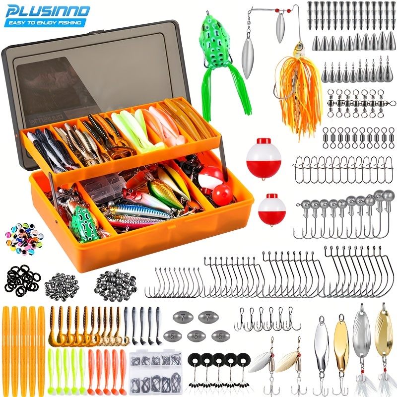 

404 Fishing Lures Kit, Fishing Tackle Box With Tackle Included, Fishing Lure Bait, Fishing Gear Equipment, For Men