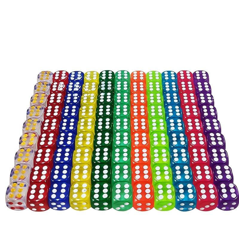 50pcs Vibrant Mini Acrylic Dice Set