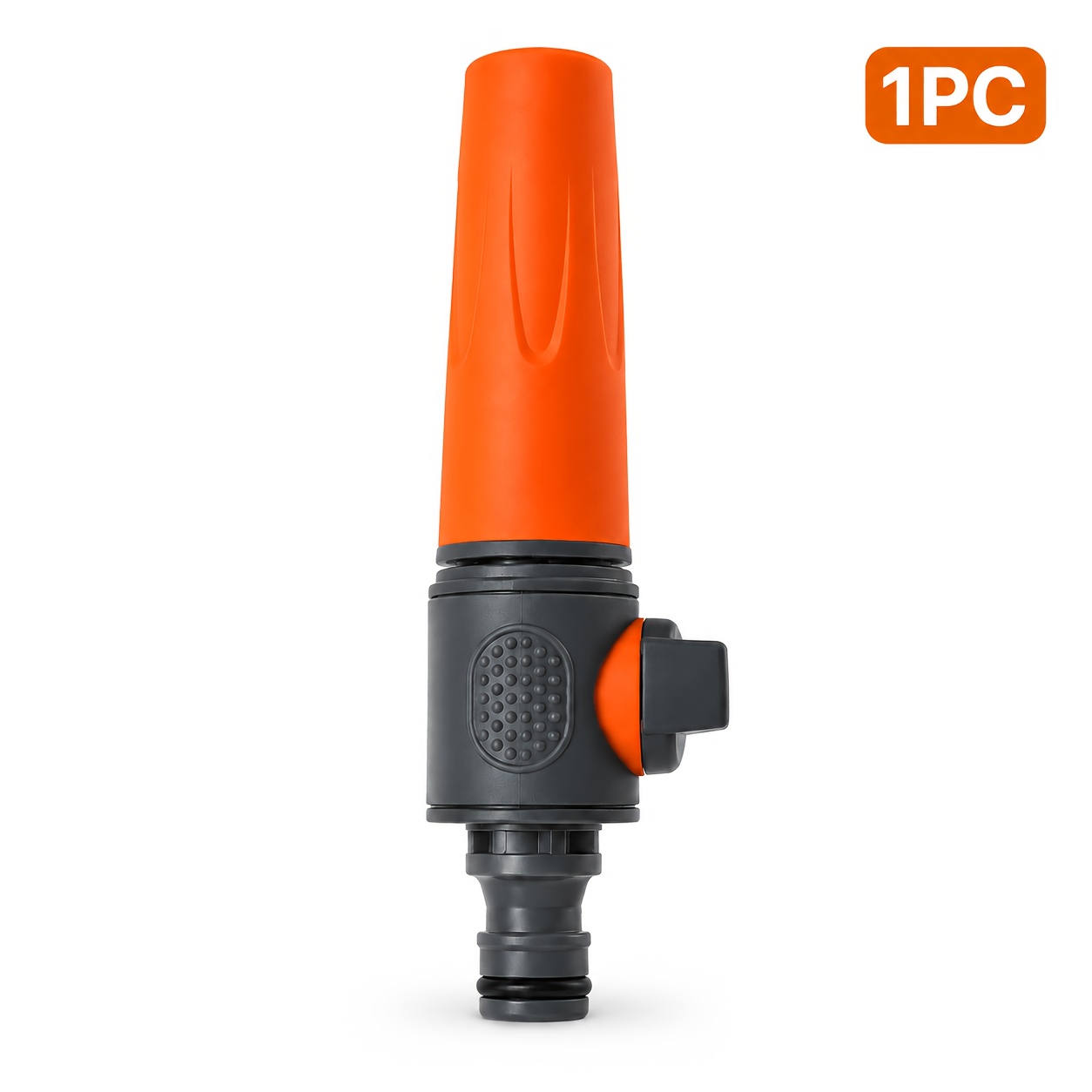 Image of 1pc Garden Hose Nozzle With Valve, 3 Spray , Abs Plastic Water Gun Nozzle With Coating, Side Valve , Quick Connect Coupling, Suitable For Watering Plants, Lawn Care, And Yard Cleaning