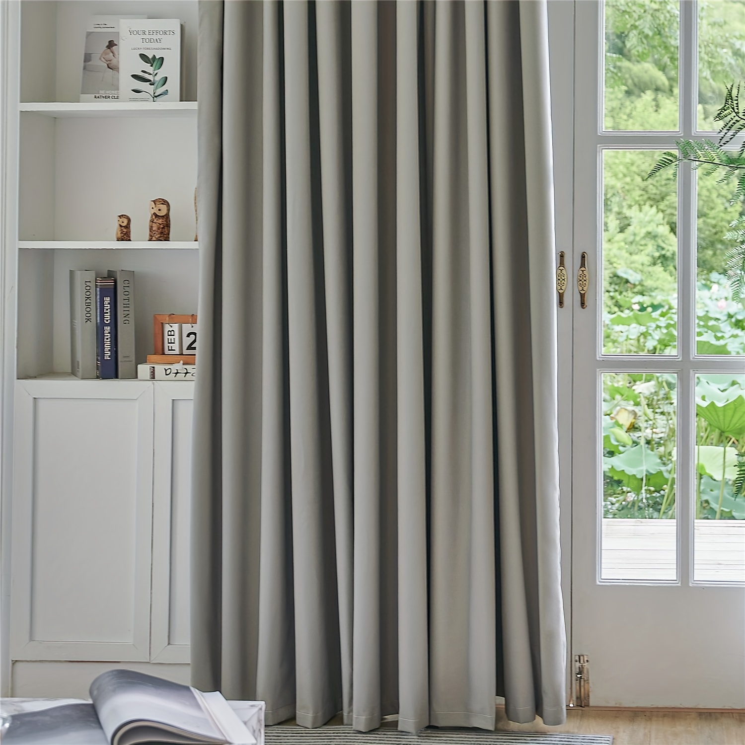 RYB HOME Cortinas opacas blancas para dormitorio, cortinas aislantes  térmicas reductoras de ruido y cortinas con tela fundida, filtro antipolvo  y