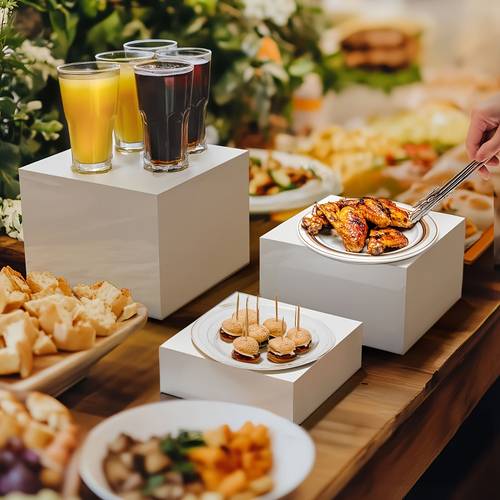 6pcs display stand acrylic hollow nesting trays lightweight and easy to clean suitable for bakery jewelry store buffet service festive and birthday scene decoration gifts