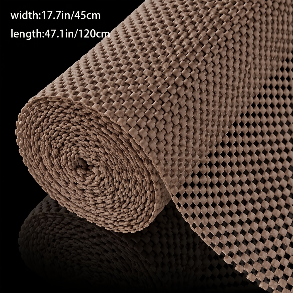 TEMU 1pc Coussin de tiroir antidérapant en mousse PVC à carreaux , non adhésif, durable, , longue taille 17.7 47.1 in pour tiroirs, étagères,