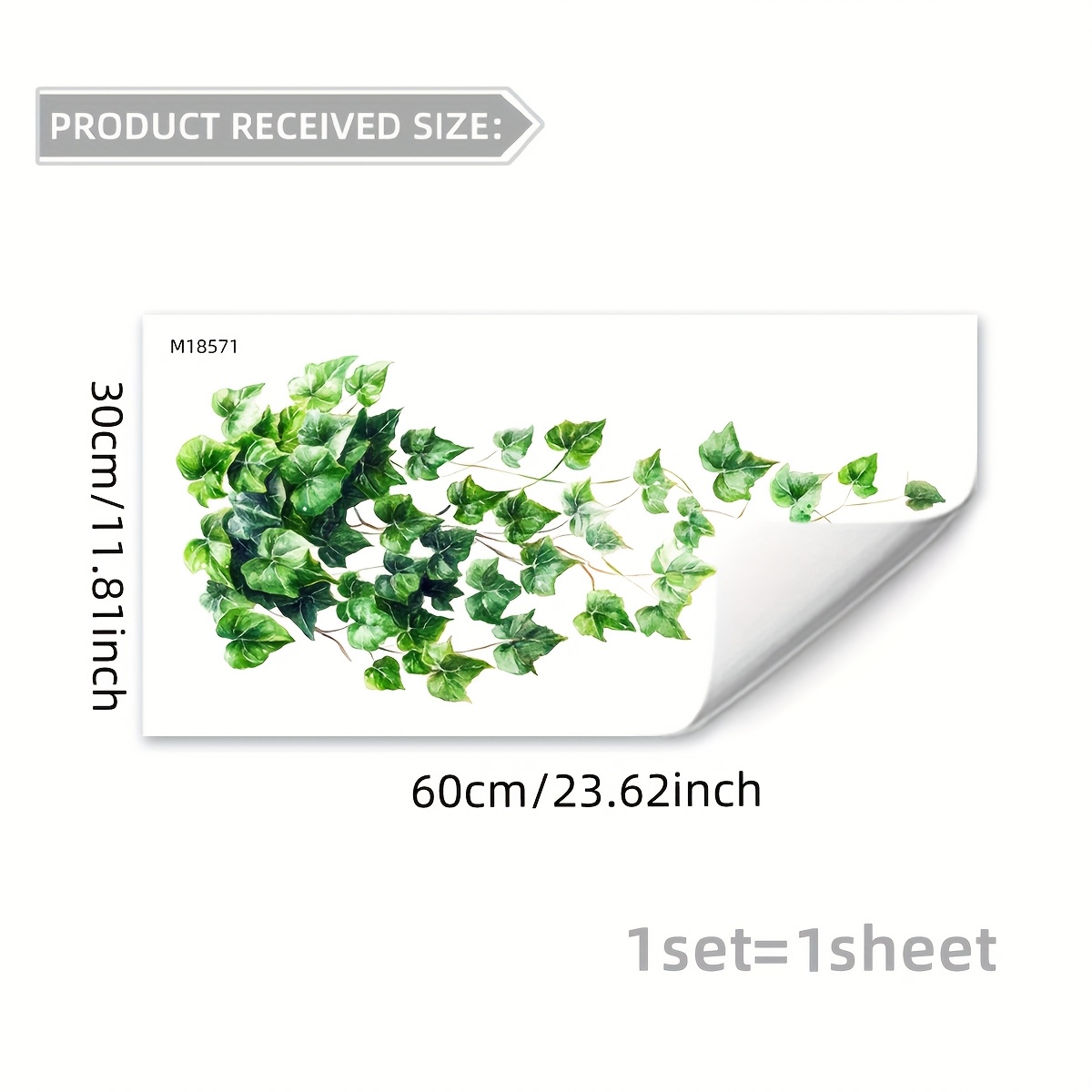 Image of A Self-adhesive Plant Vine Wall Sticker For Bedroom And Living Room Background Wall Decoration, Model M18571