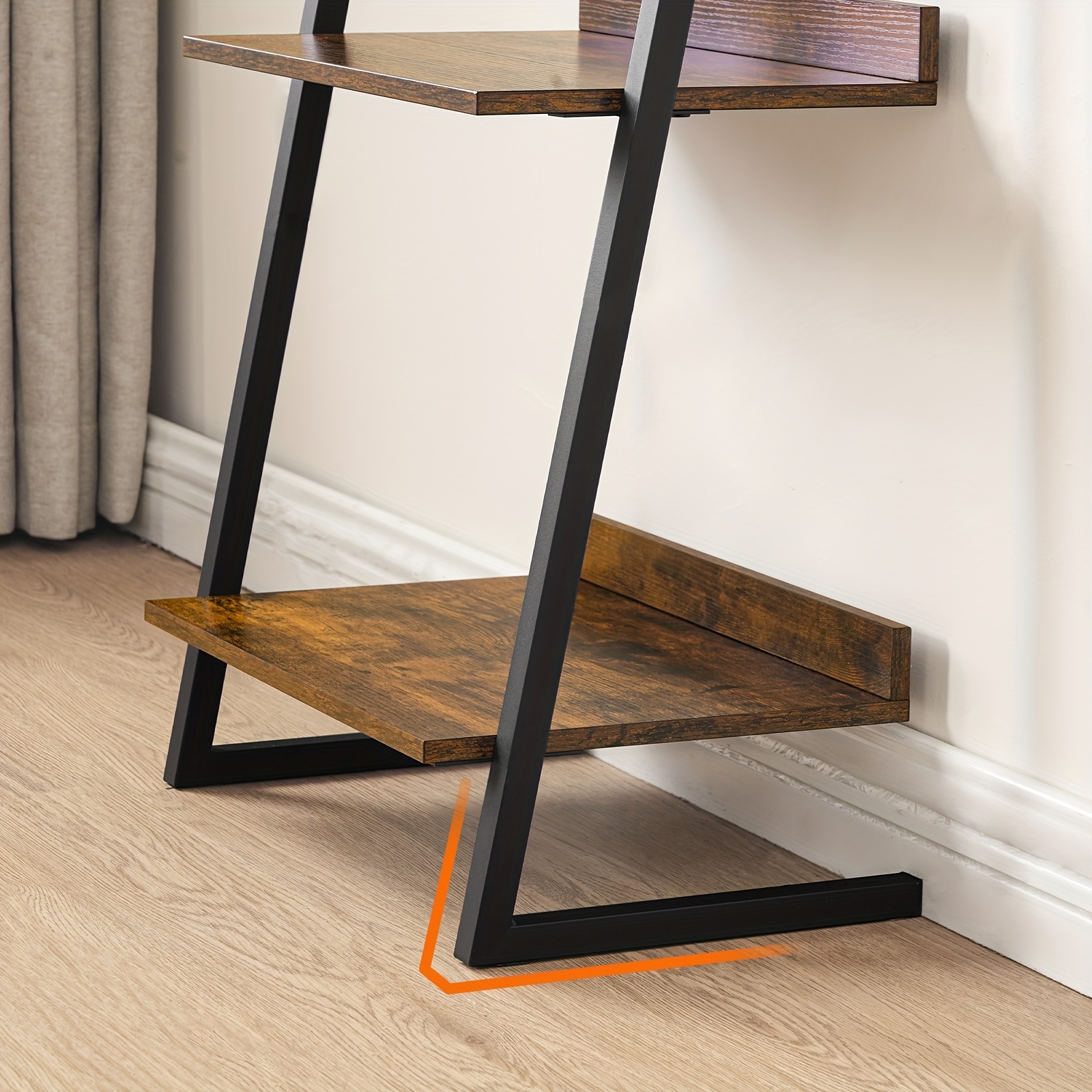 Vertical 5-Tier Wooden Shelving Unit for Storage