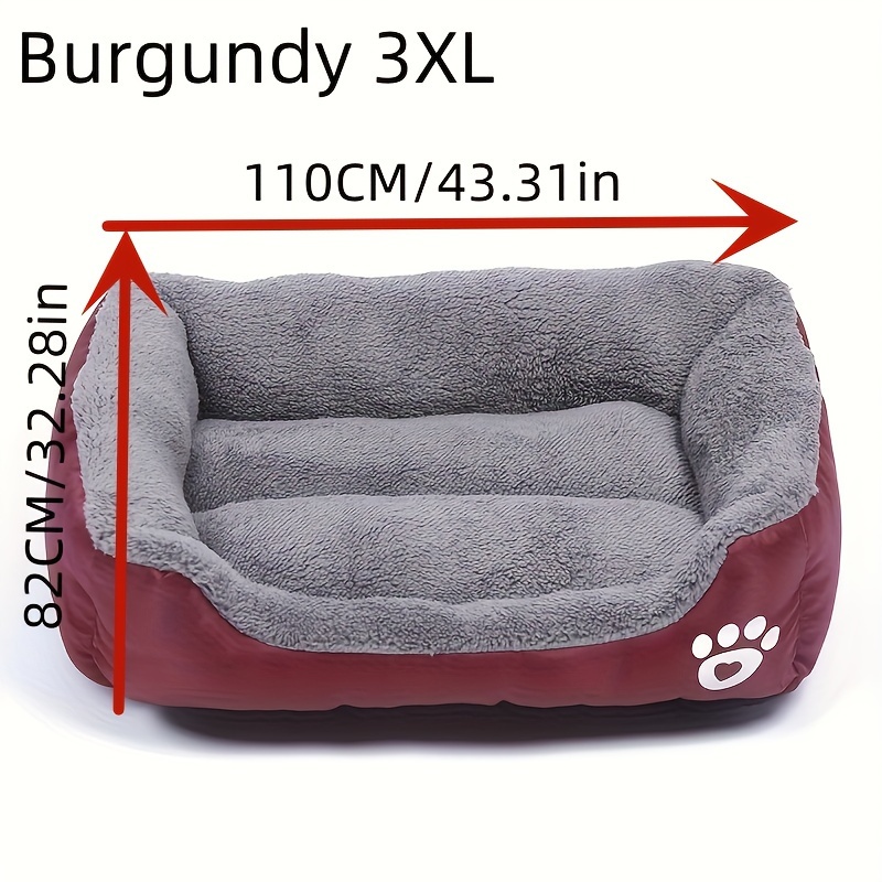 Large Pet Cat Dog Bed Square Plush Kennel Summer Washable - Temu United ...