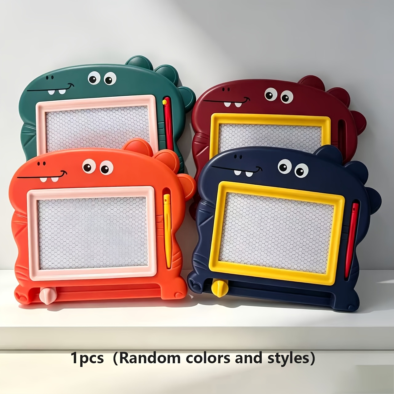 TEMU Mini Dinosaur Magnetic Drawing Board For Children - Random Color Erasable Pad For Drawing And Writing, For Birthday Parties And Gift Bags