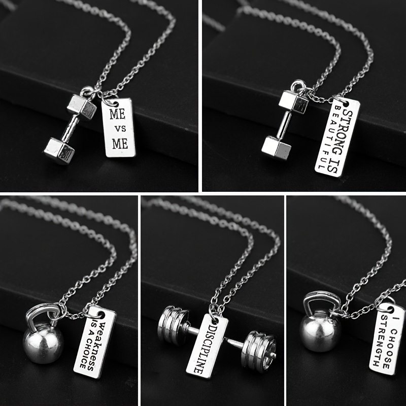 

5pcs/set European And Weightlifting Pendant Necklace Pendant Accessories