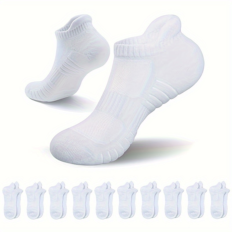 Image of 5/10 Pairs Of Men's Oversized Sports Socks, Towel Bottom Cushioning Running Socks, Basketball Sports Socks, Hiking Socks, Warm Socks For Autumn And Winter