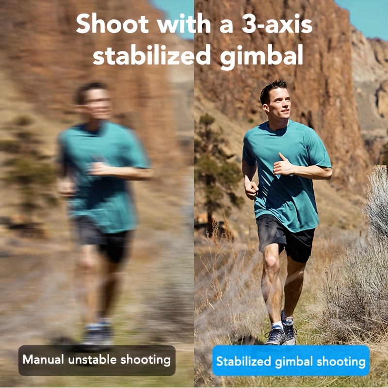 a smartphone gimbal stabilizer featuring 3 axis stabilization and   compatible with     and iphone devices it   with a fill light and tripod and   auto tracking capabilities the   portable foldable Product details 1