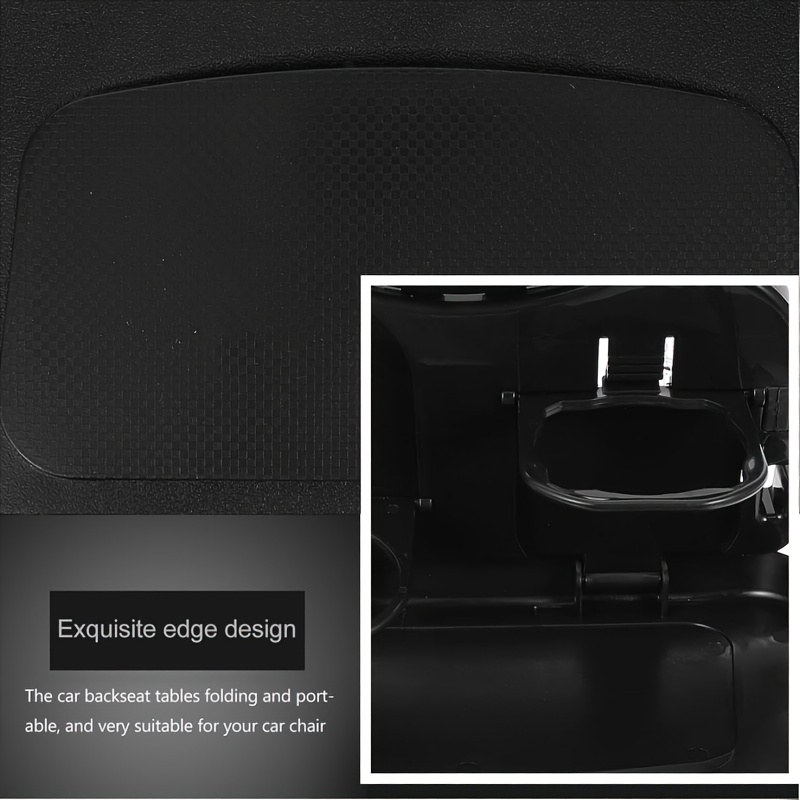 car seat back tray organizer with foldable dish dual cup holders anti slip spill proof design durable abs plastic for road trips travel essentials compatible with 99 vehicles vehicle dining accessory   material backseat dining compact storage easy to clean   travelers Product details 3