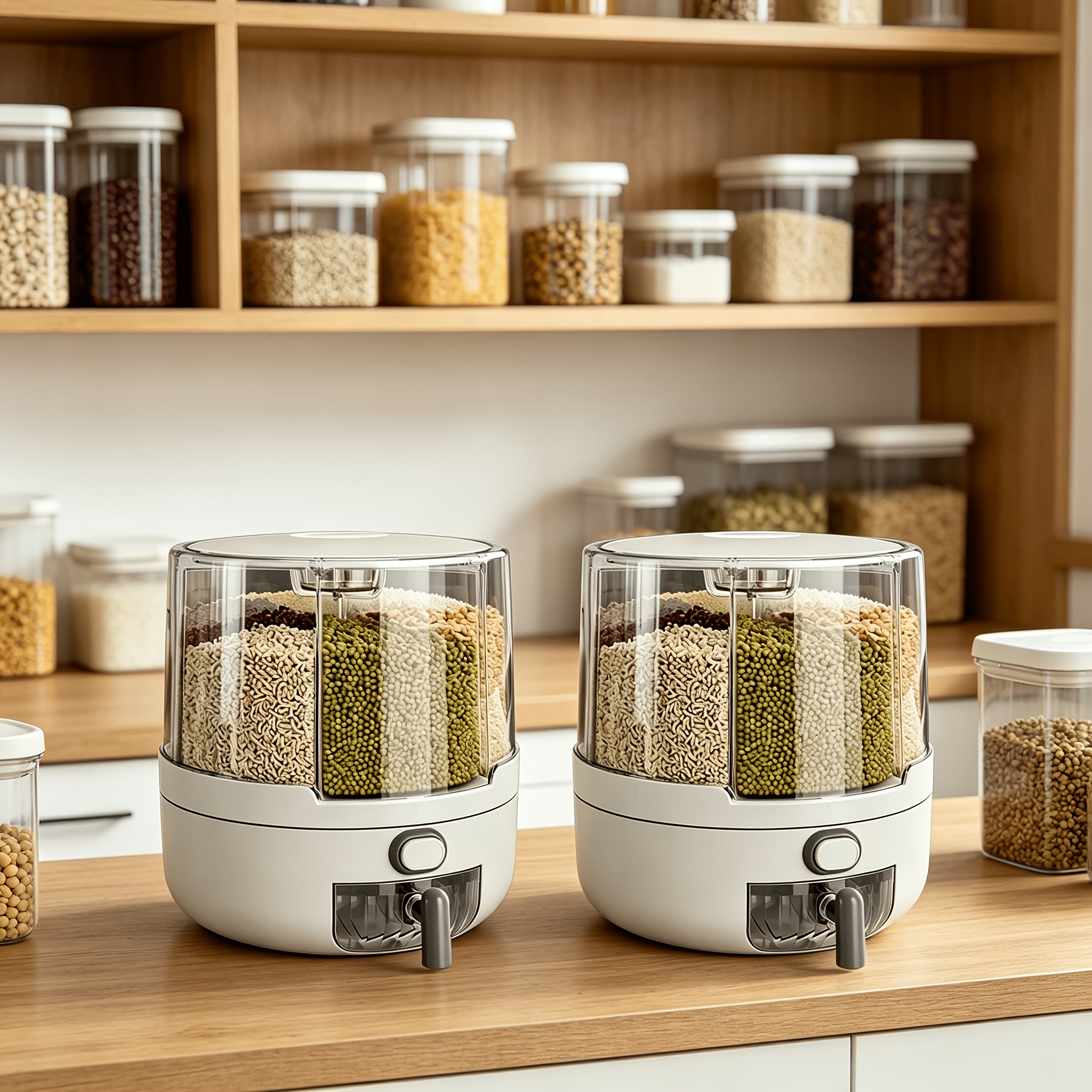 TEMU Lot de 2 boîtes de conservation alimentaire multi-compartiments , 1/2 pièces options multiples disponibles, à 6 compartiments × 800 ml, système