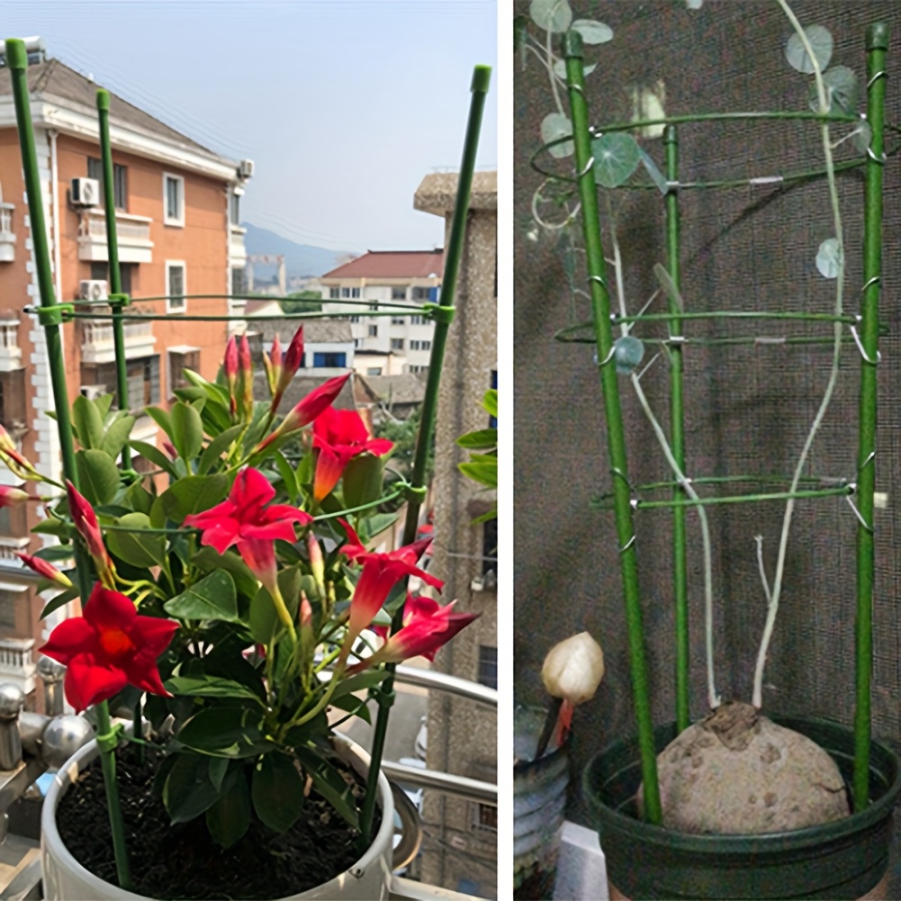 2 Packs Garden Plant Support Tomato Cage, Upgrade 18" Plant Lattice Frame Kit for Climbing Plants, Plant Stake for Supporter Climbing Plants, Slip and Shock Resistant