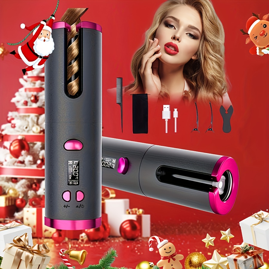 

Cordless Automatic Hair Curler, Portable Usb Rechargeable Curling Wand, Gift For Women, Day Gift