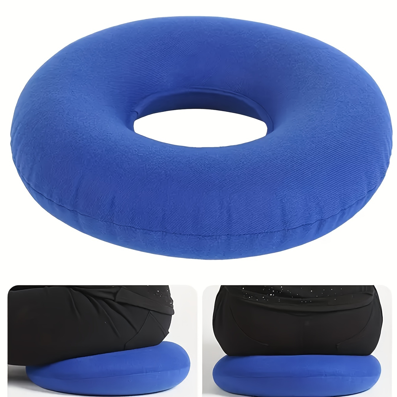 

1pc Donut Pillow For Car, Office Chair, Wheelchair, Inflatable Tailbone Cushion With Cylinder - , Hand Washable,