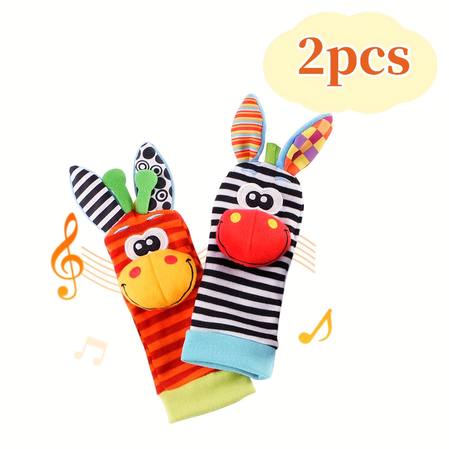 Soft Baby Rattle Socks Set for Infants