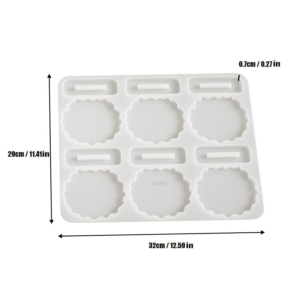 1pc Resin Coaster Molds, Silicone Coaster Molds With Base Mold For Resin, Geode Coaster Molds For Epoxy Resin, Round Coaster Molds For Making Resin Coasters, Cups Mat