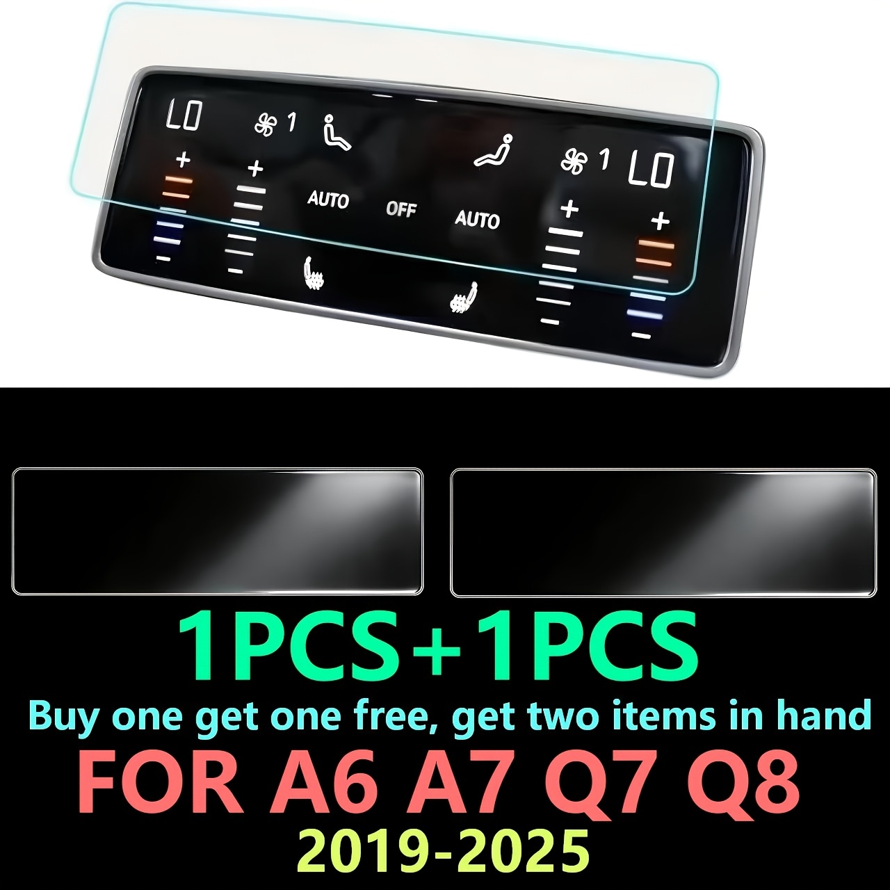 Image of For A6 A7 Q7 Q8 2019-2025 Rear Screen Protector 9h Hardness, Universal Fit, Touchscreen Protective Film For A6 A7 Q7 Q8 2019-2025