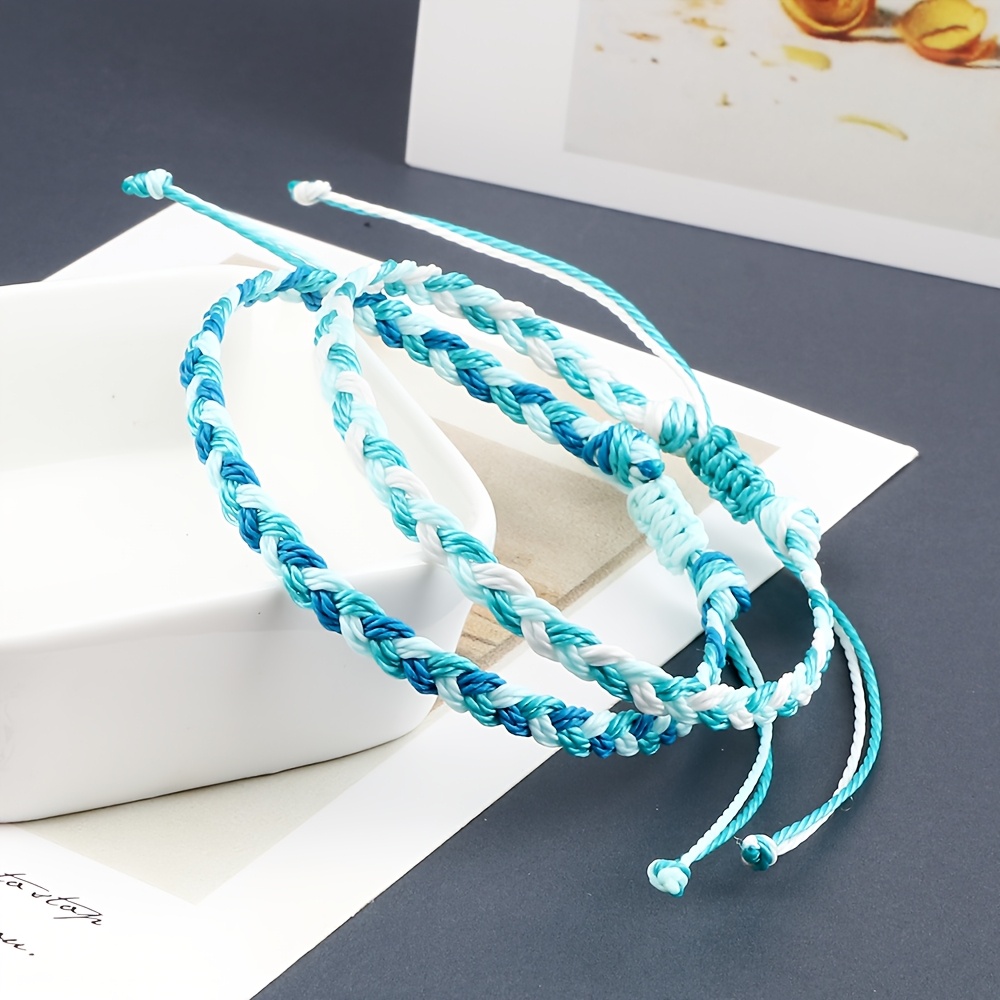 Boho Friendship Bracelet Vintage Style Triple Braid Knot