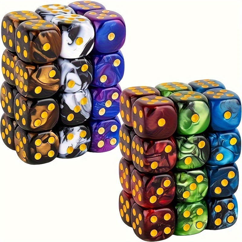 

30pcs D6 Dice Set, 12mm/16mm - , Rounded For &