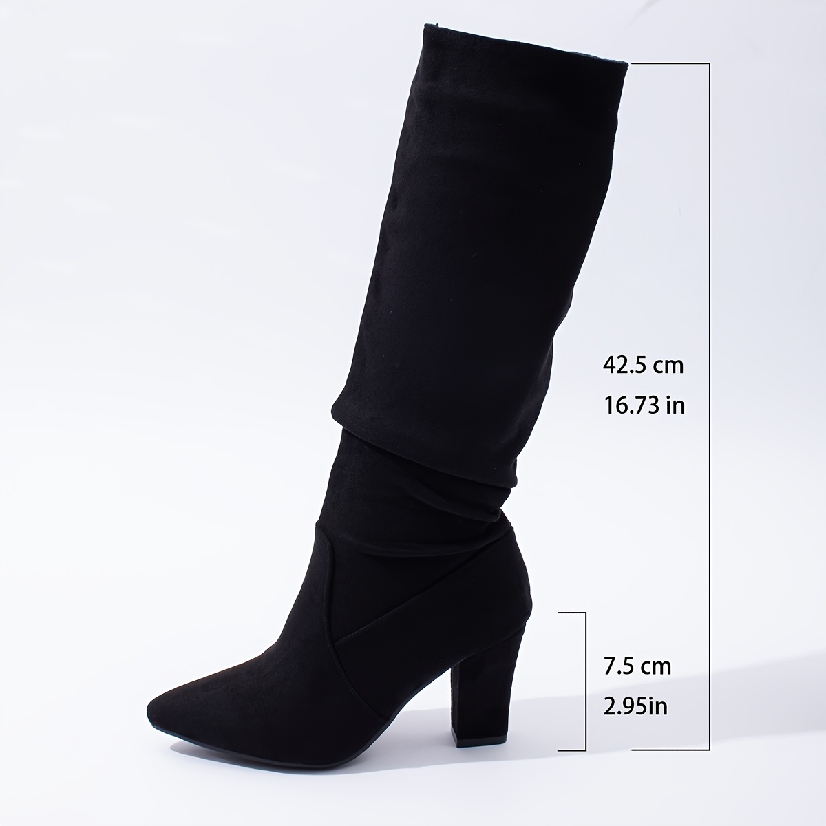 Knee High Boots Inch Heel Booties Winter Savings Clearance