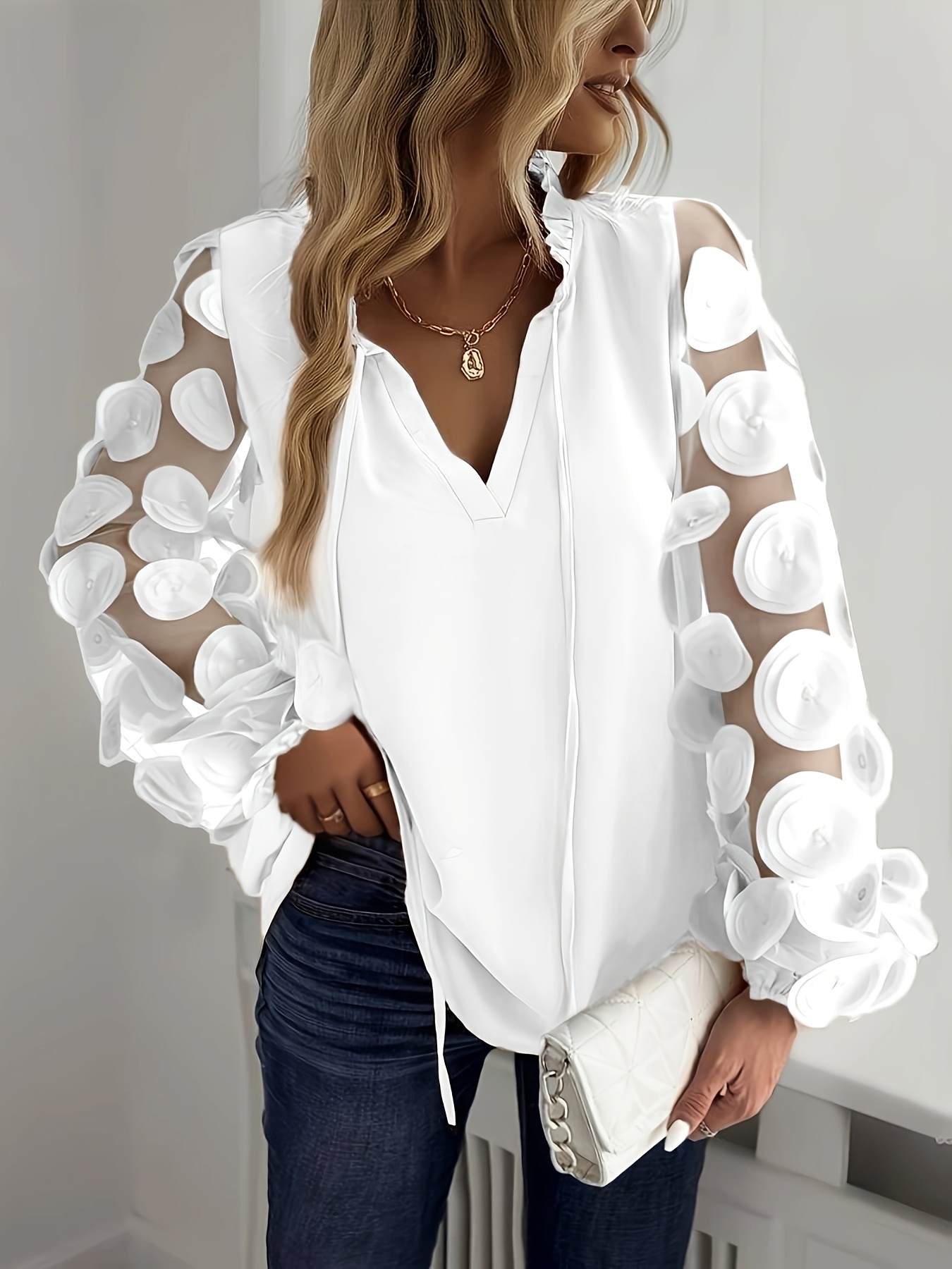 fancy white blouse