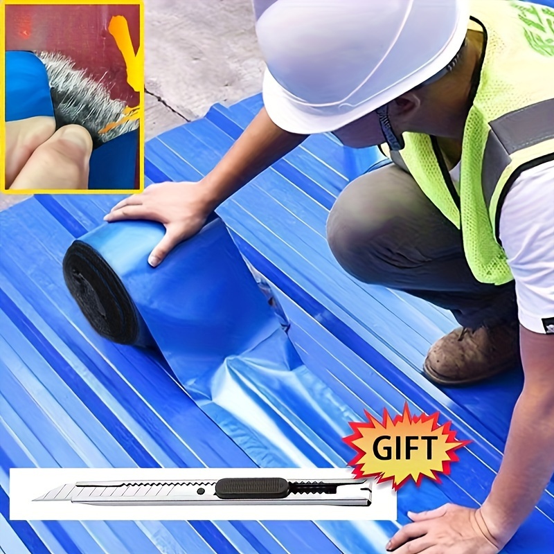 

Ultra-strong 393.7" Self-adhesive Waterproof Tape - , Leakproof Repair For Roofs, Walls & With Heat-resistant Pe Material, & Long-