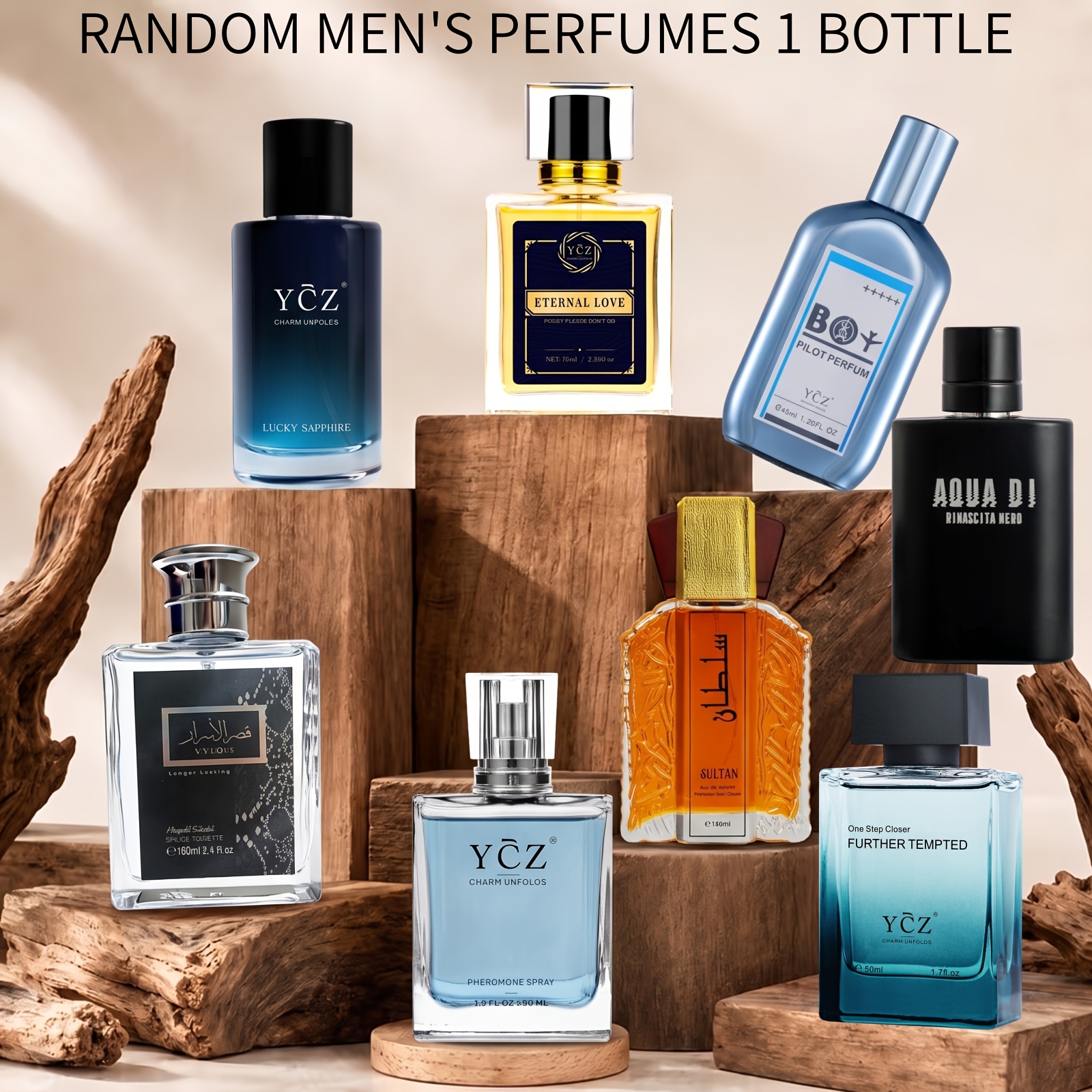 Men's /aftershave, 1 Bottle Sent , 8 Types Of Random Perfumes, Pheromone Perfume, Men's Eau De Toilette, Men's Surprise Perfume, Sent , Multiple Fragrance Notes, Multiple