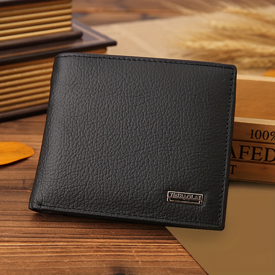 

Vintage-inspired Men's Leather Wallet With Zipper & Snap Closure - Sleek, With Coin Purse - Perfect Gift For Him