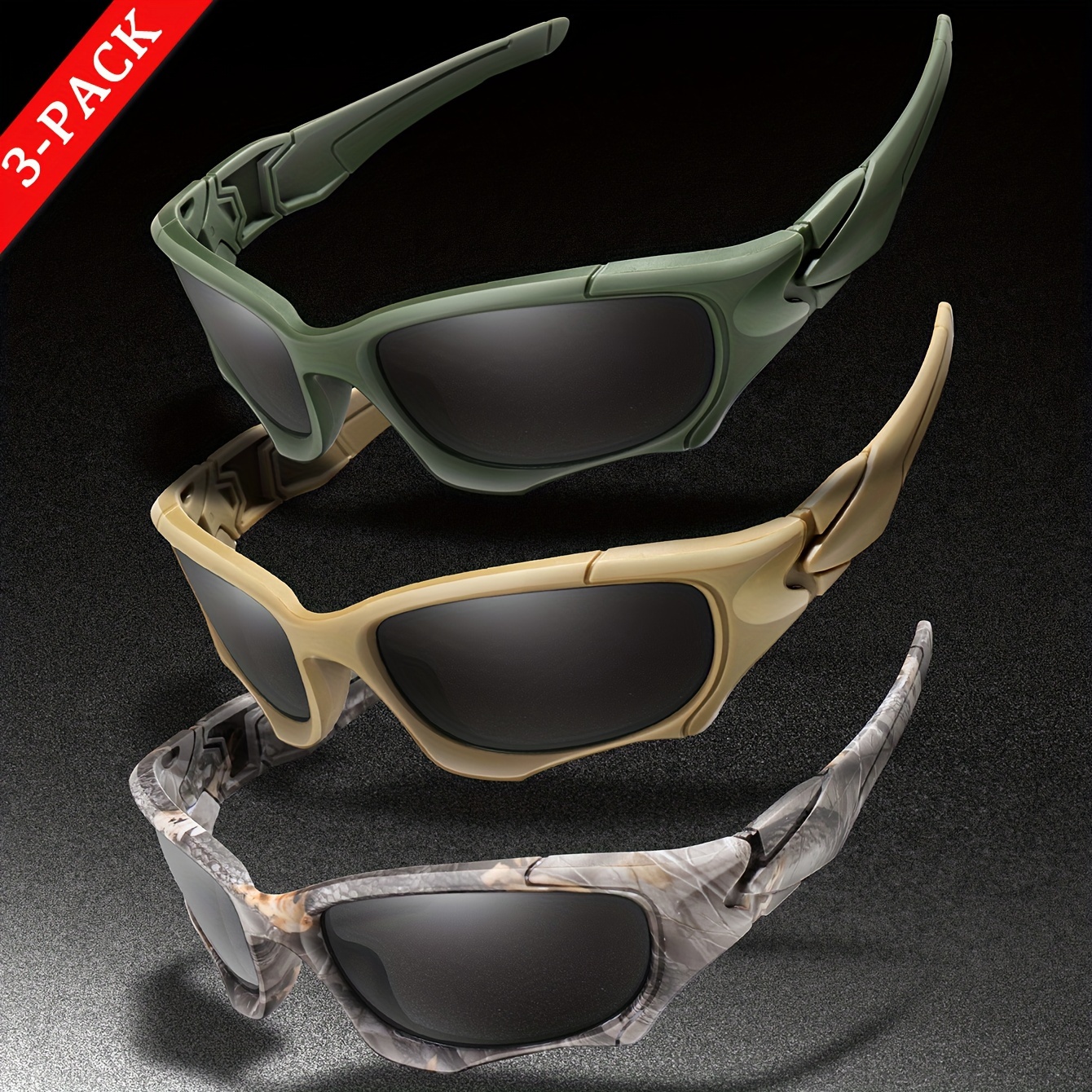  2 PACK Polarized Sports Sunglasses For Men Driving