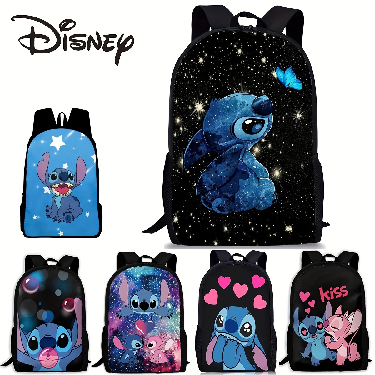 

Disney Stitch Backpack, Simple Casual Travel College School Bag, Cartoon Anime Cute Laptop Daypack