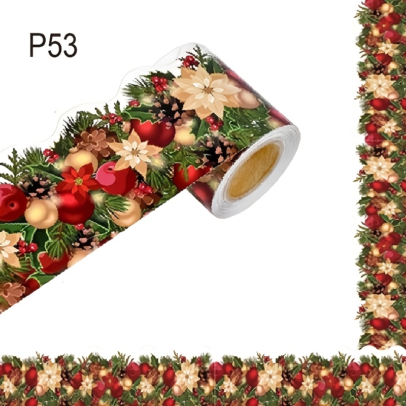 TEMU 12 Meters/roll, 2.95inch*472.44inch Holiday Decorative Border Stickers, Handicraft Decorative Stickers For Holiday Family Gatherings, Blackboard