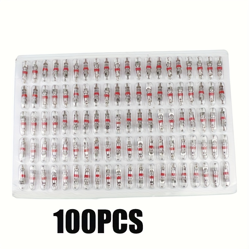 TEMU 100 Bicycle Motorcycle Car Truck Tire Valve Cores, Alloy Valve Stems
