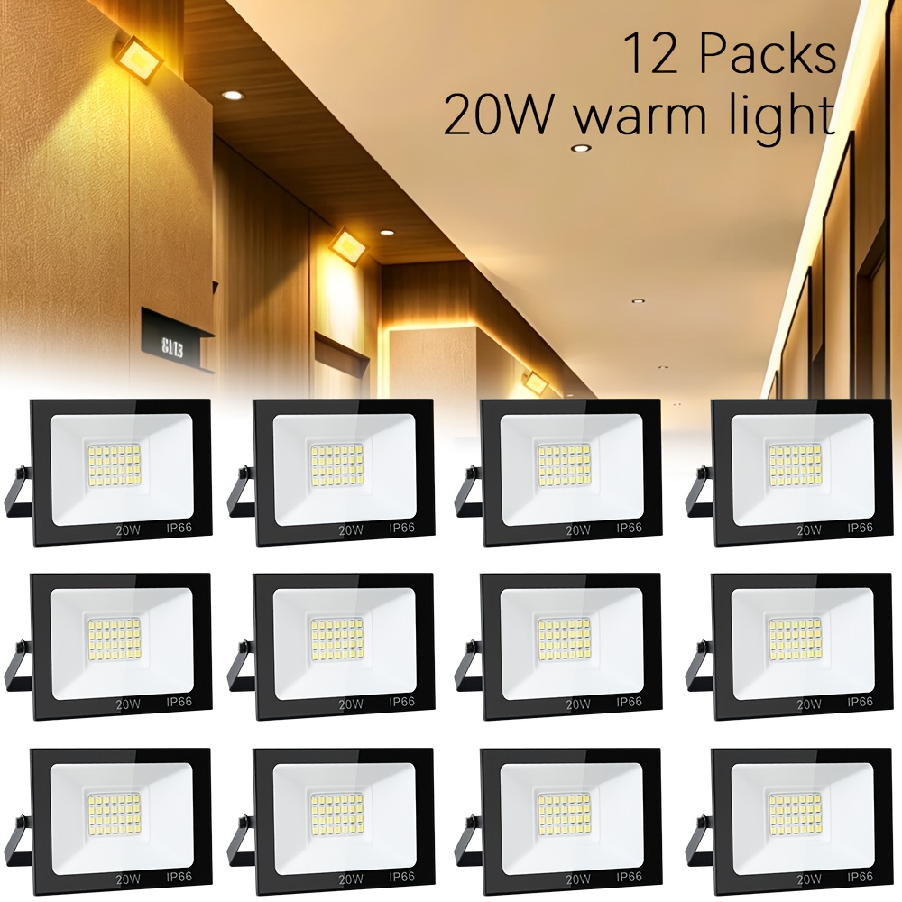 12pcs 10w 20w 30w Little Model Ultra-thin Floodlight, High Value, Experience, Compact, Beautiful, Outdoor Lighting, 220-240v, Garden, Porch Courtyard Lighting Tools