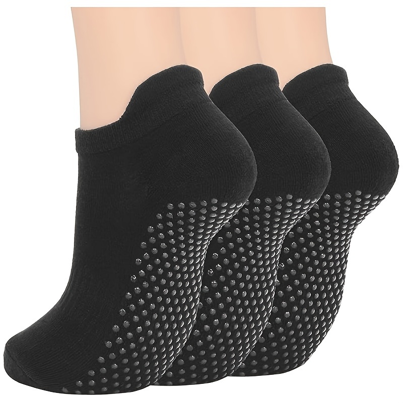 

3 Pair Breathable And Comfortable Socks For Women, Pilates Non Slip Yoga Sock For Outdoor Sport
