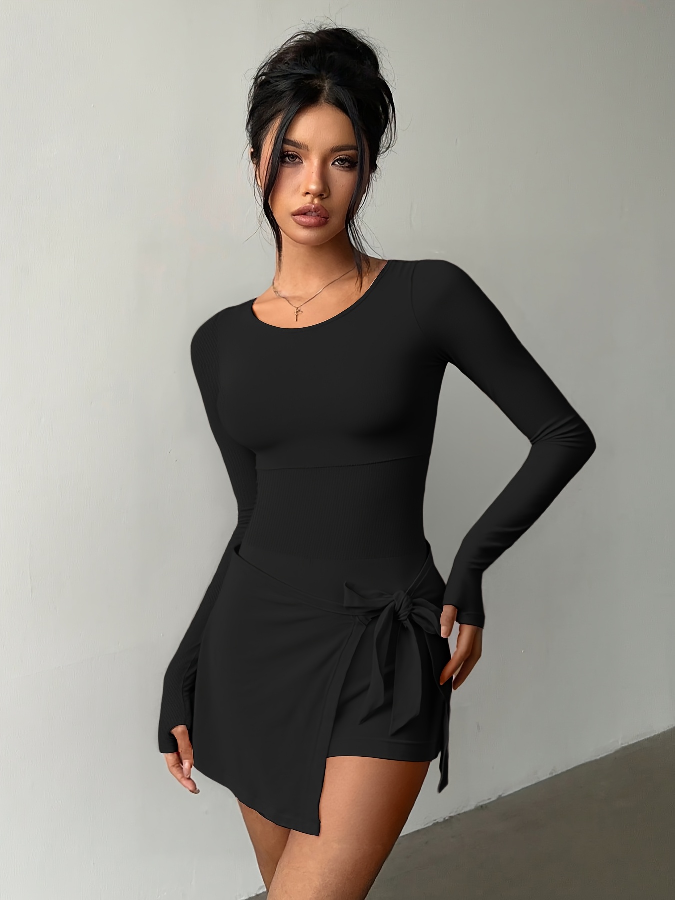 womens tennis dress a two piece long sleeve design - Temu Mauritius