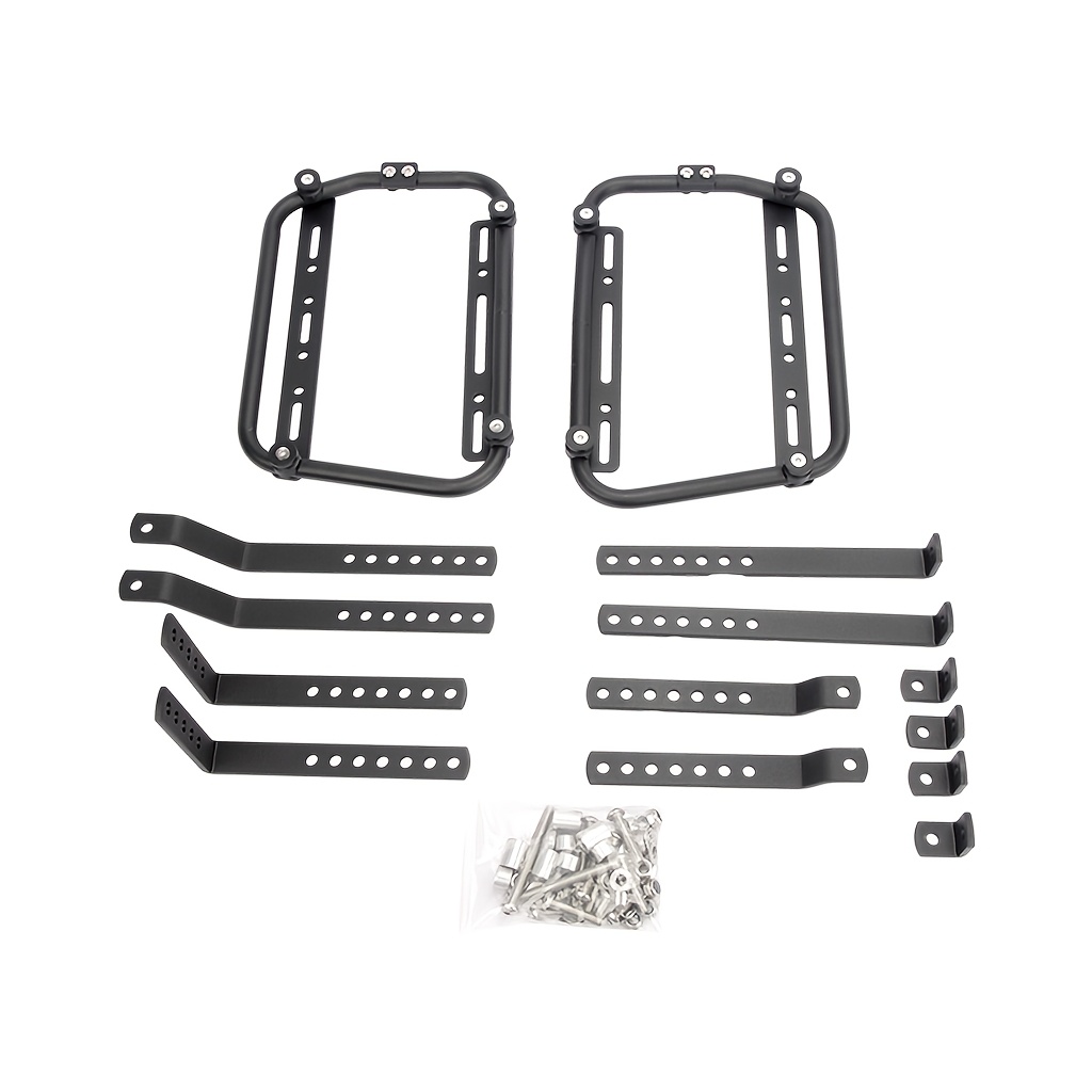 TEMU Motorcycle Universal Side Box Side Frame Universal Mounting Bracket Luggage Rack 18l/28l/35l Motorcycle Side Box For Side Luggage Rack Box Kit