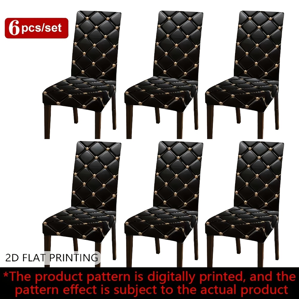 TEMU 4pcs/6pcs Housses de Chaise, Housses de Chaise de Cuisine en , Convient aux Restaurants à Thème Pâques, Cuisines, Salle de Banquet, à Manger,