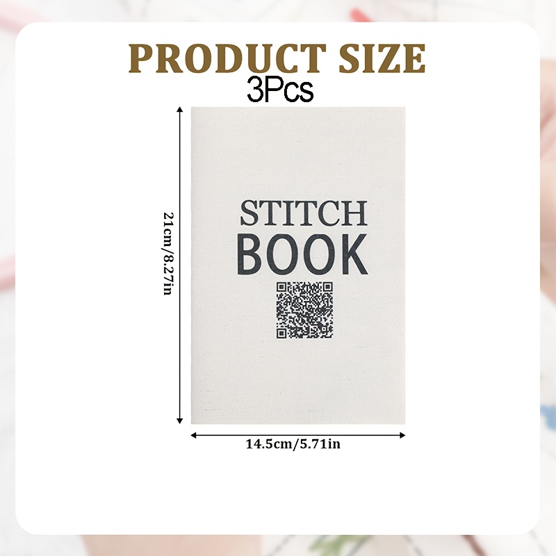 TEMU Livre de broderie et de couture, Livre de broderie, Livre de broderie et de couture, Kit de broderie et de couture pour débutants avec guide par