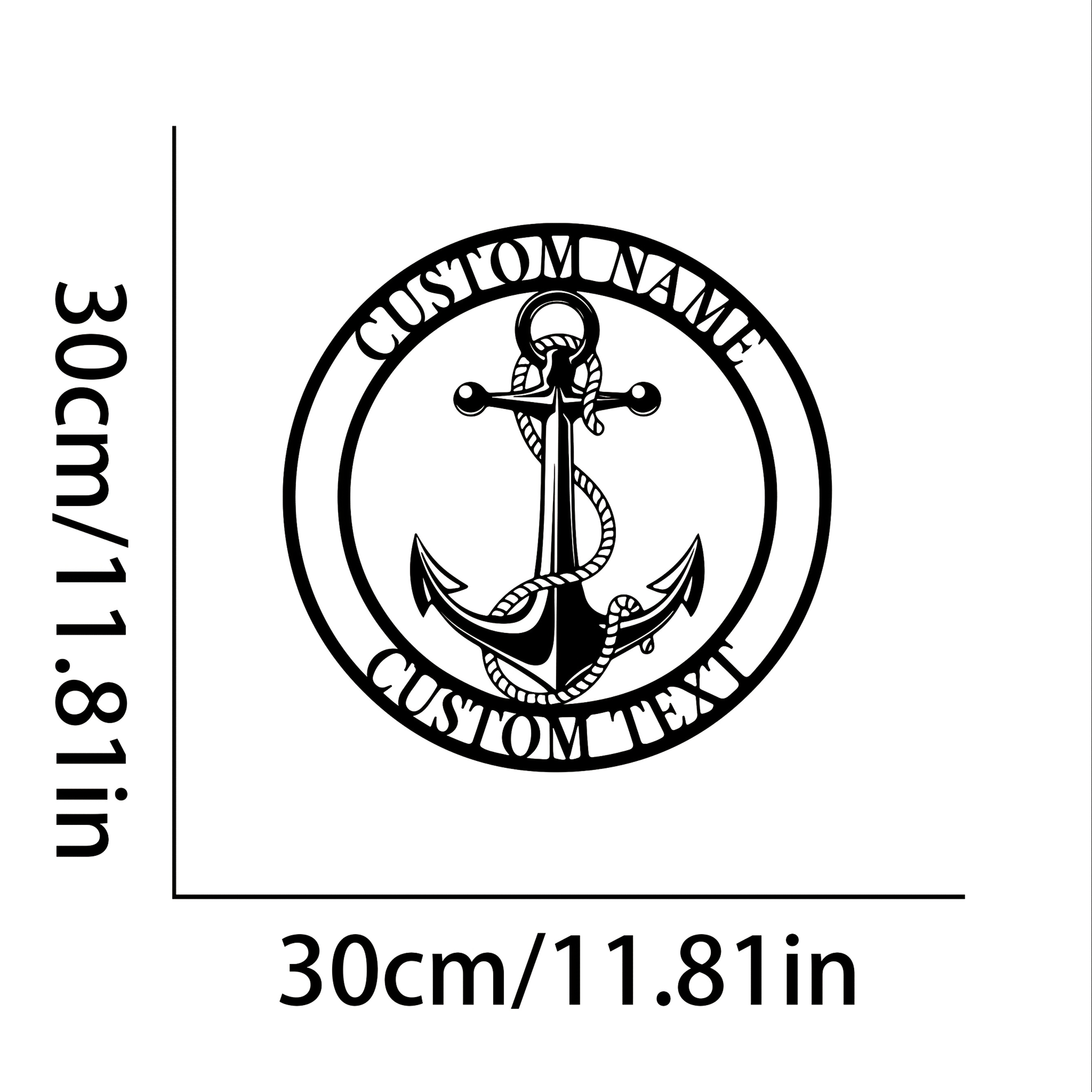 TEMU Plaque d' en métal personnalisable avec nom de famille - Art mural en fer noir, décoration sur le thème et l'extérieur, salon, porte, jardin -
