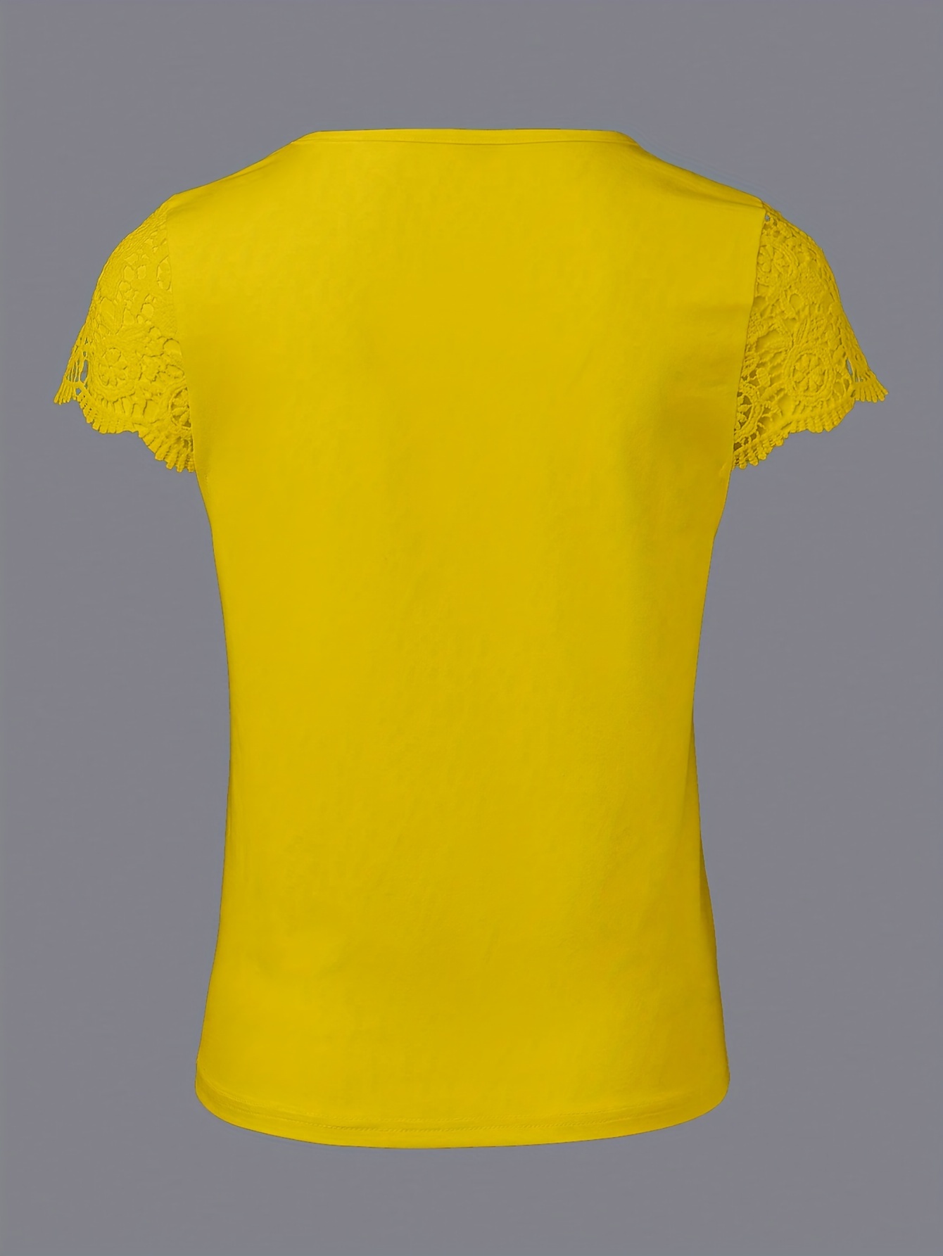 Women's Soft Pink V-Neck T-Shirt - Elegant Lace Trim Blouse, Machine Washable Everyday & Formal Tops for Women, Versatile Top, Feminine Style, Breathable Top, Stylish Top, Summer Wardrobe