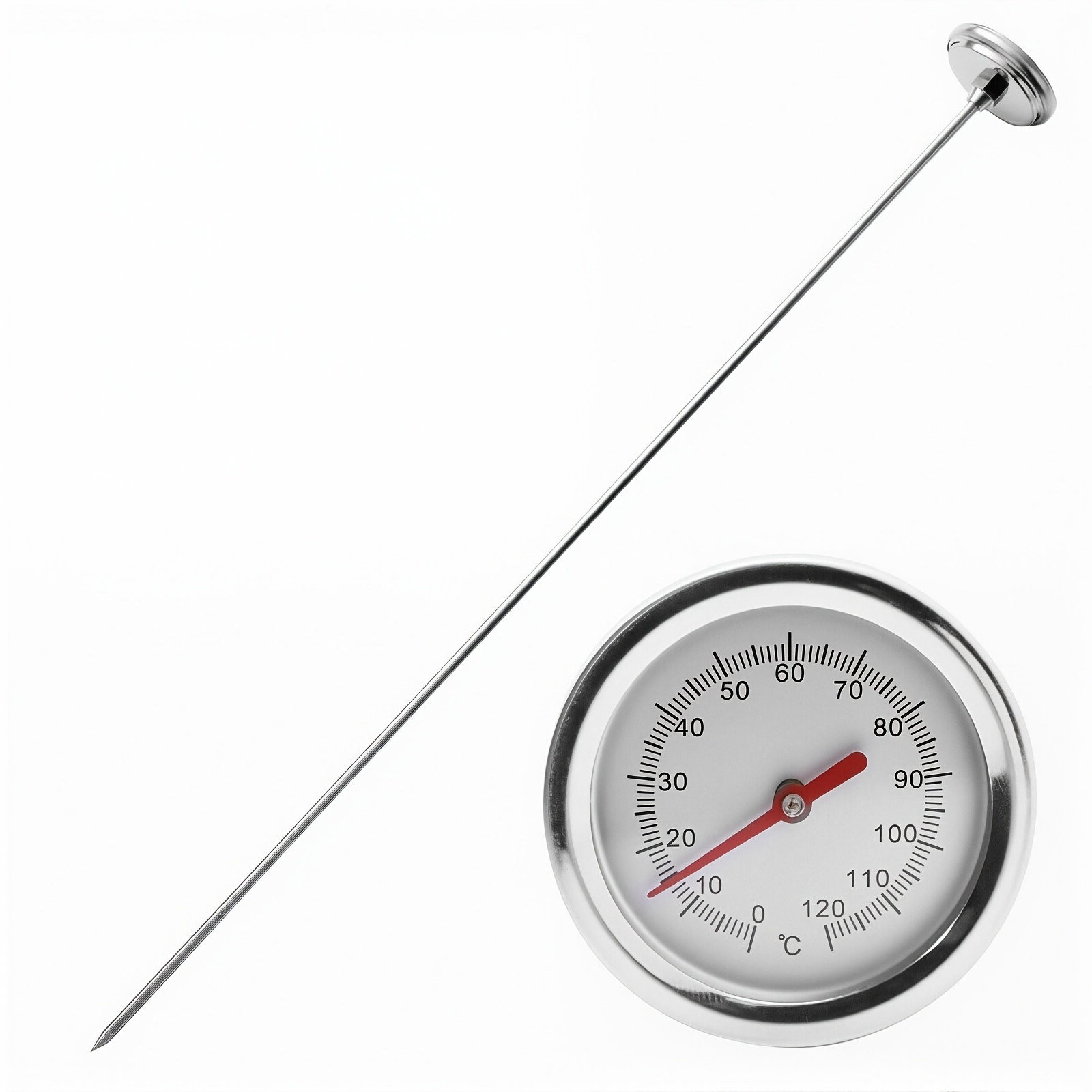 TEMU Thermomètre à Compost Tige de 39,4 Pouces, Thermomètre de Température pour Compostage, et , Acier Inoxydable, avec Guide de Température de